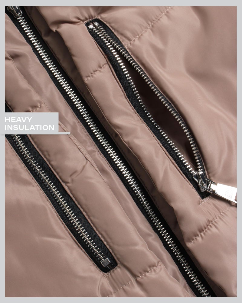 Steve Madden Women's Puffer Parka,Sand,Large - Image 5